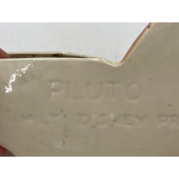 Vintage Walt Disney Pluto Ceramic Planter Figurine Adorned Quirky Charm - Picture 4 of 11